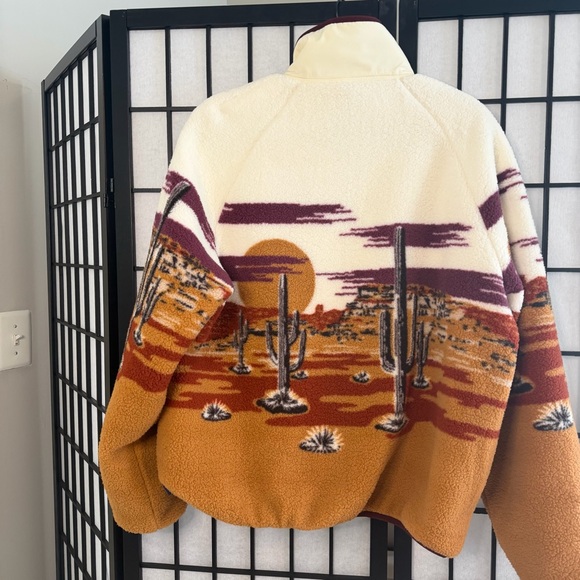 Wrangler Women’s Retro 1/2 Snap Button Fleece Jacket Medium NEW - Picture 3 of 5